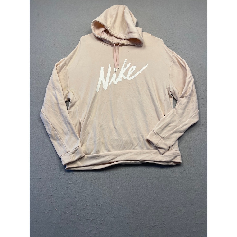 Nike Hoodie Fleece Peach Pink Small Womens